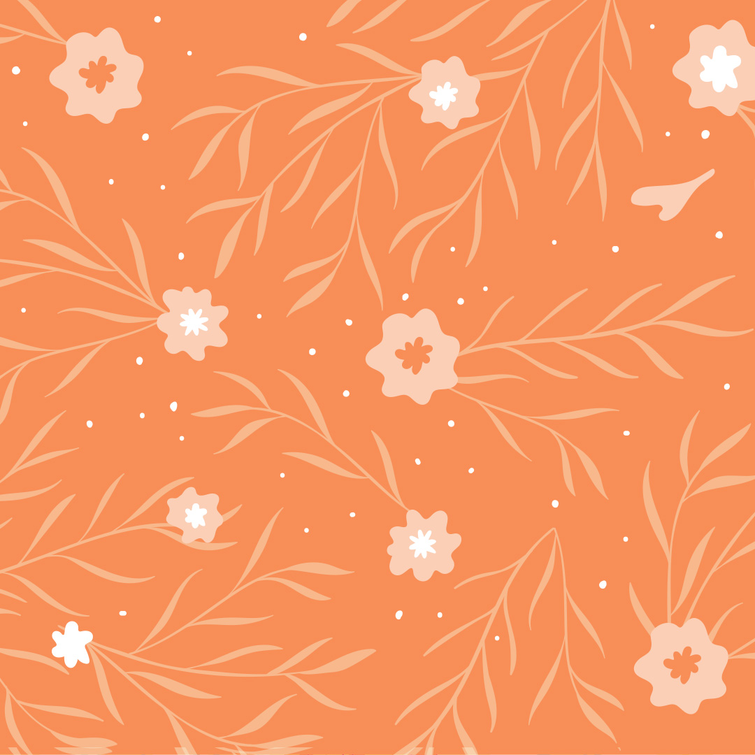 image of orange floral pattern design.