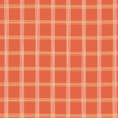 image shows red background with gold an white plaid.