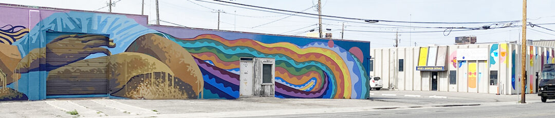 Rainbow mural in downtown Salt Lake City